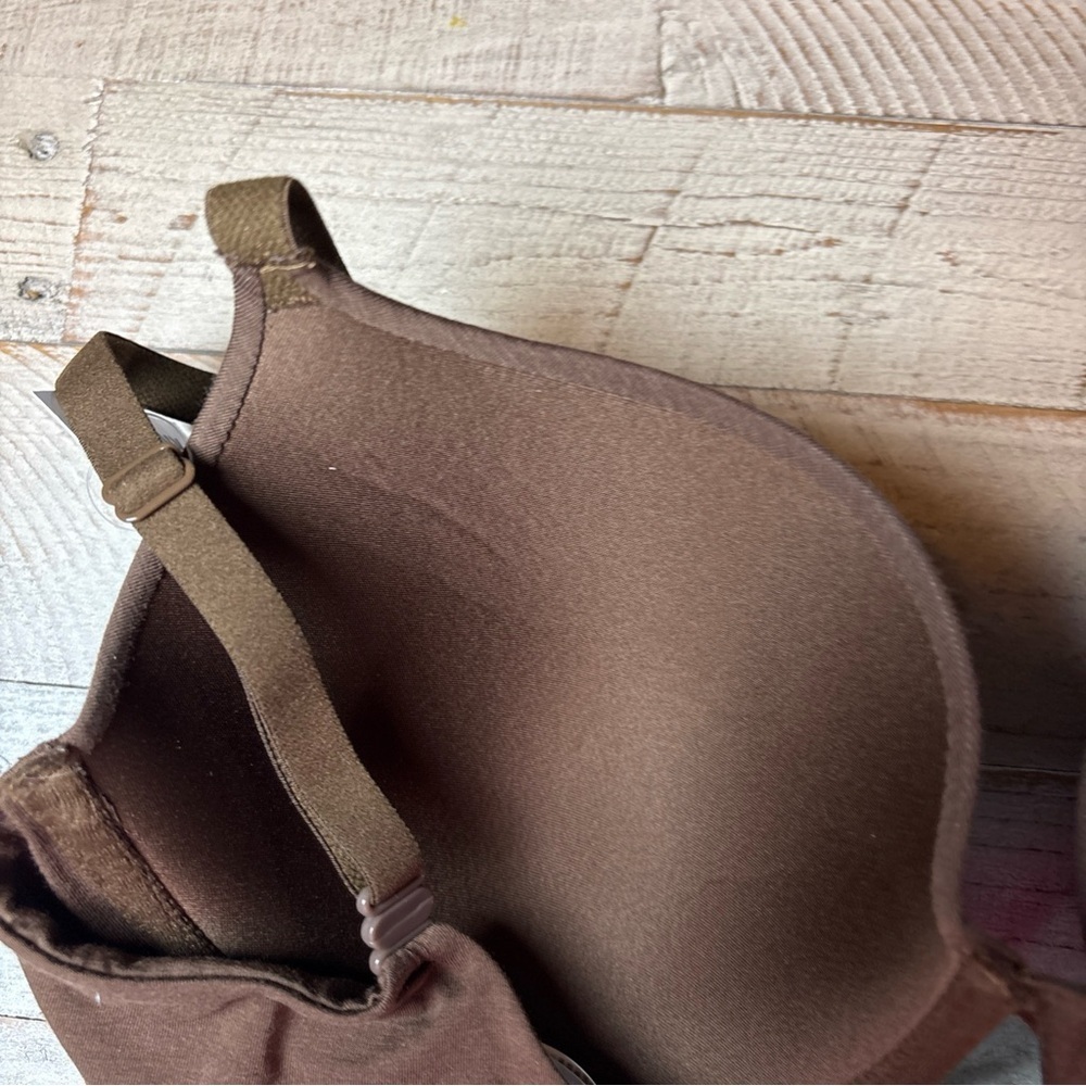 OLD NAVY- Brown Cotton Blend Full Coverage LIGHTLY PADDED-UNDERWIRE-BRA-Sz-34D - Picture 6 of 15